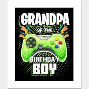 Grandpa of the Birthday Video Gamer Posters and Art